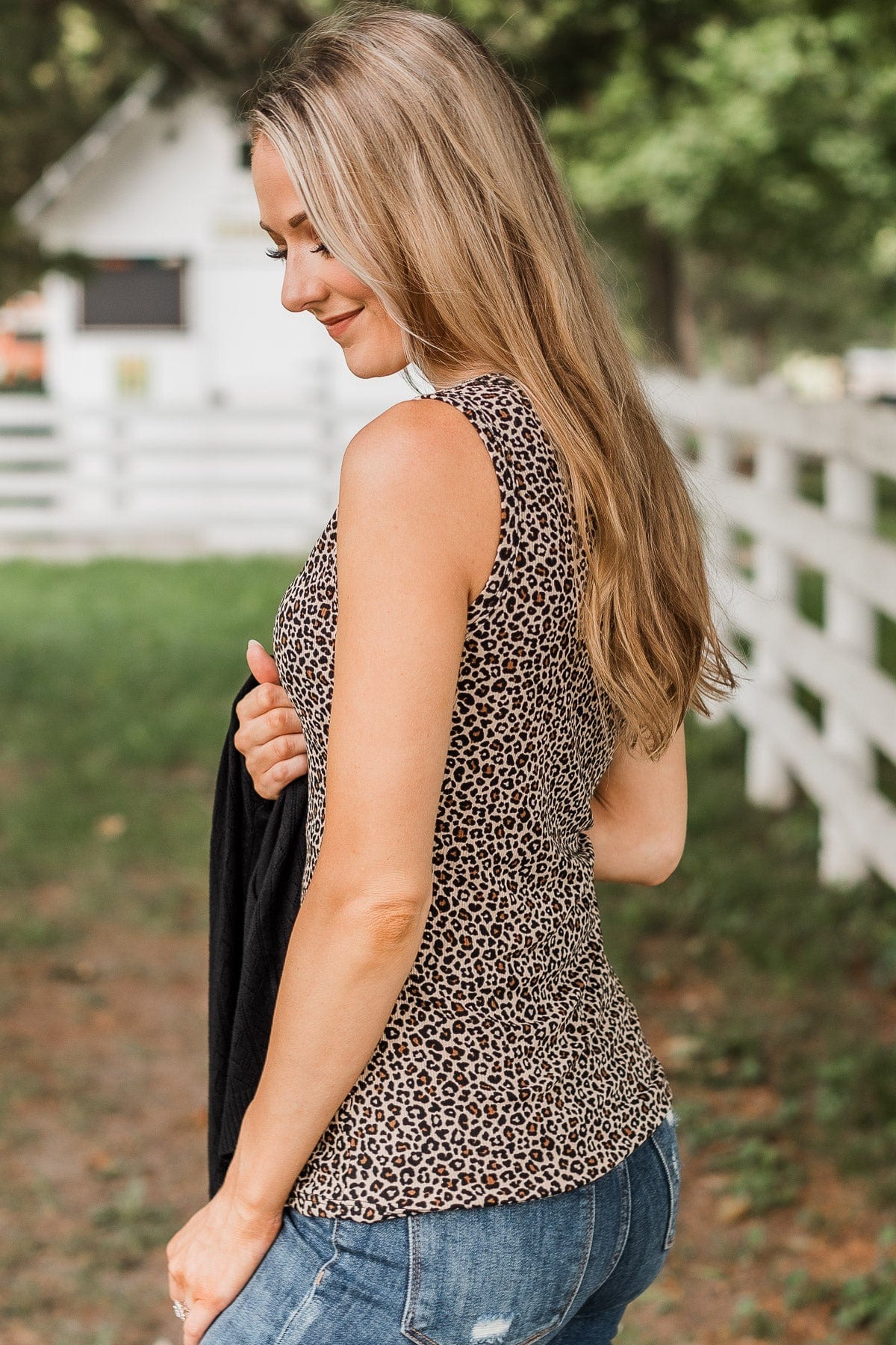 Bountiful Smiles Knit Tank Top- Leopard - Image 5
