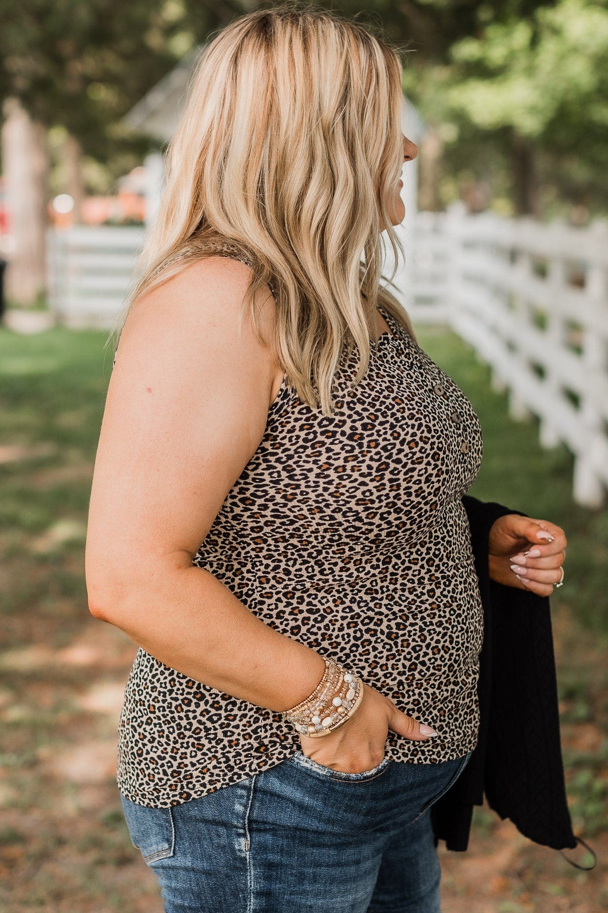 Bountiful Smiles Knit Tank Top- Leopard - Image 6