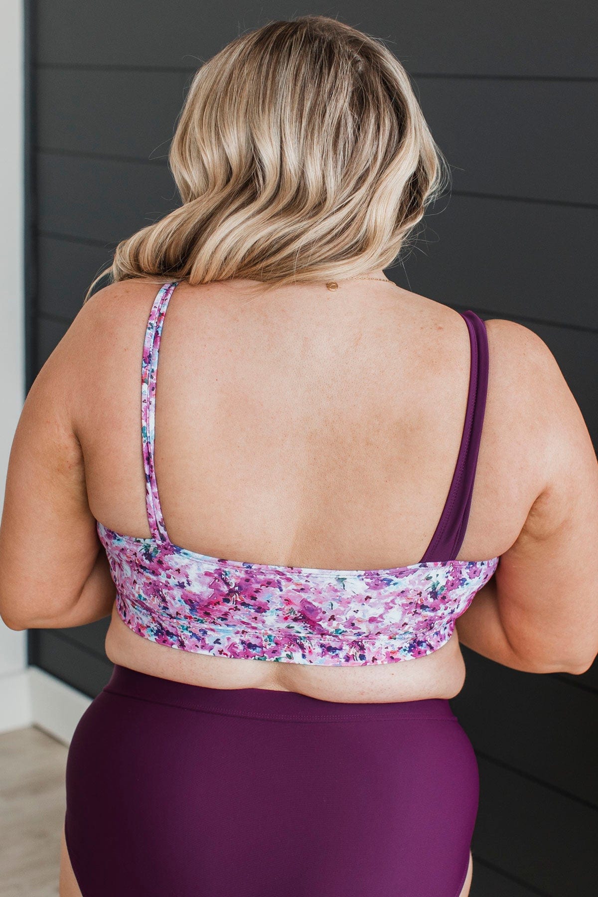 Capture The Coast Swim Top- Plum Floral - Image 5