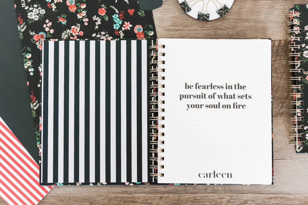 Classic Lined Journal Notebook - Floral Print - Image 3