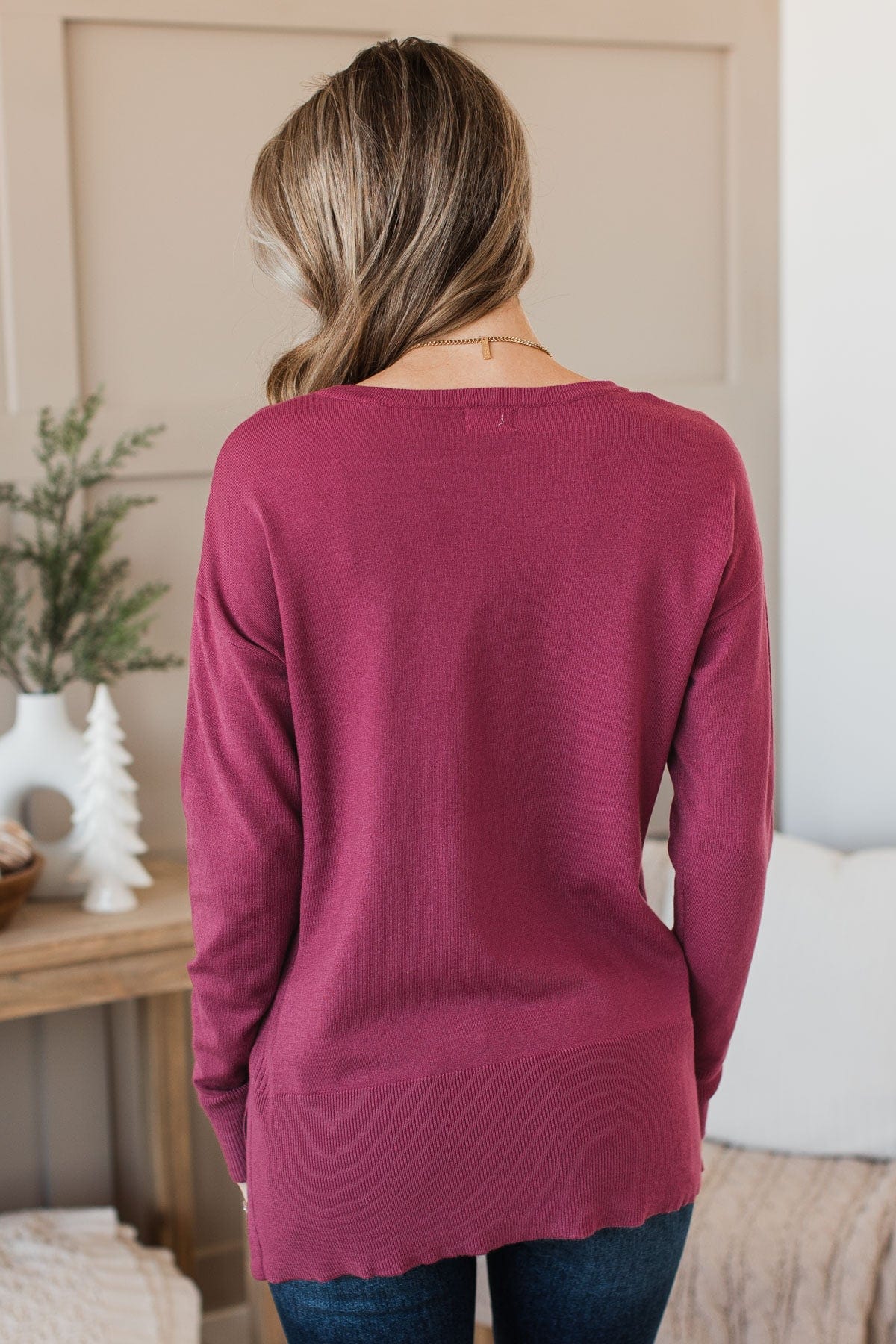 Ready For Anything Knit Sweater- Berry - Image 8