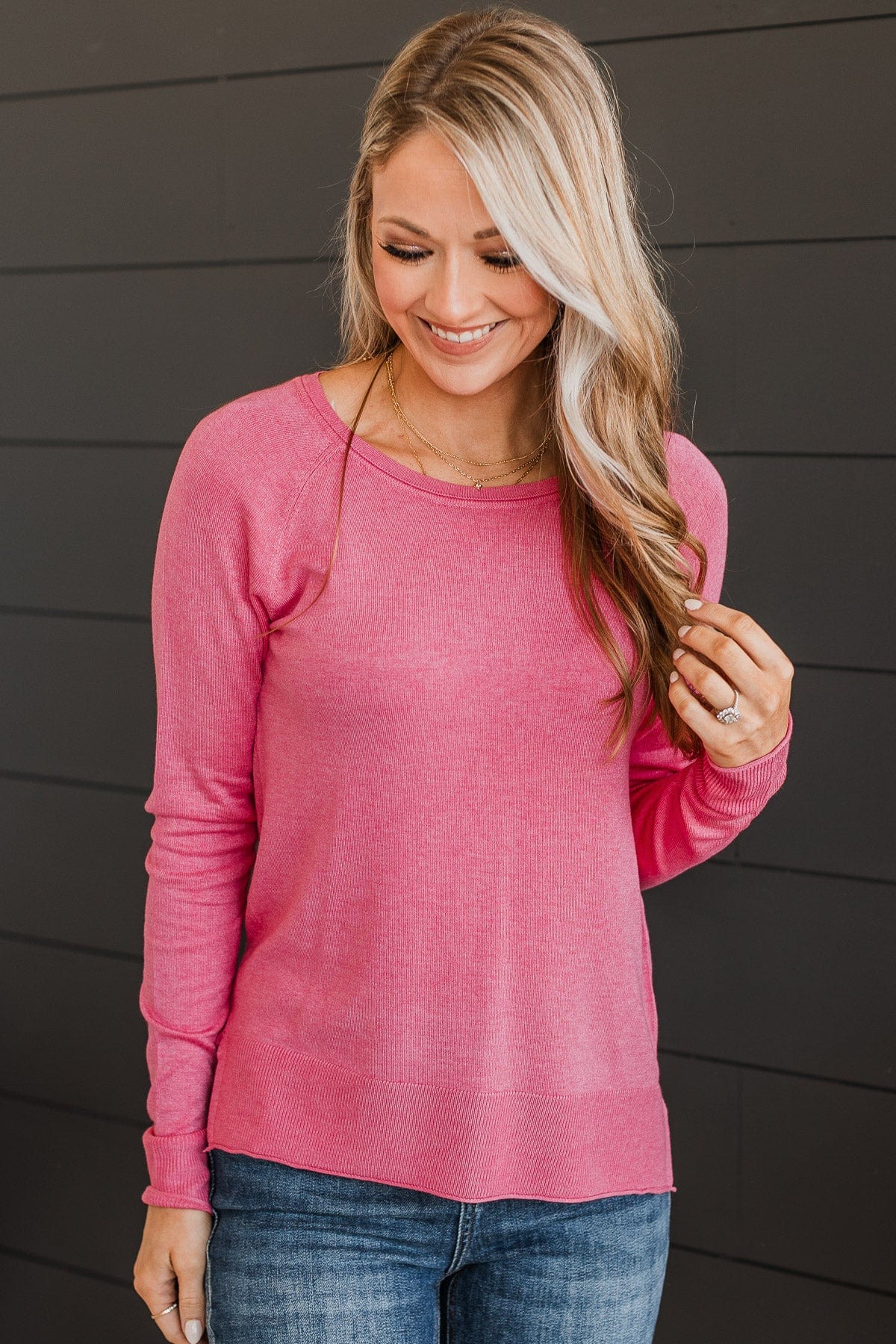 Whatever You Want Knit Sweater- Pink - Image 4